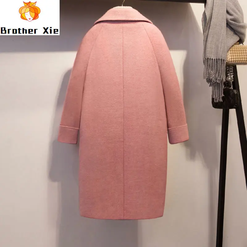 100% Real Photos Wool Women Coat Casual Pink Coat Loose Wide-Waisted Spring Winter Coat Long Cashmere Overcoat Solid Woolen
100% Real Photos Wool Women Coat Casual Pink Coat Loose Wide-Waisted Spring Winter Coat Long Cashmere Overcoat Solid Woolen