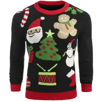 Winter new short sweater, Christmas old man's head round neck sweater men's warm sweater
Winter new short sweater, Christmas old man's head round neck sweater men's warm sweater