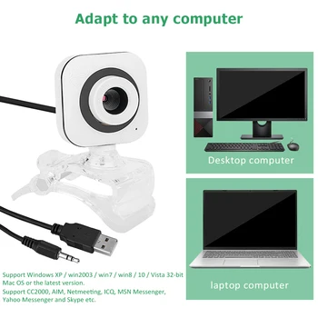 High Quality 360 Degree Rotation Computer Camera Home Office Computer PC Adjustable Laptop PC Net Class USB Webcam HD Camera Web
High Quality 360 Degree Rotation Computer Camera Home Office Computer PC Adjustable Laptop PC Net Class USB Webcam HD Camera Web