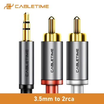 CABLETIME AUX 3.5mm Jack to 2 RCA Audio Cable M/M 3.5 RCA AUX Earphone Stereo Cable for DJ Amplifiers Audio Theater DVD C106
CABLETIME AUX 3.5mm Jack to 2 RCA Audio Cable M/M 3.5 RCA AUX Earphone Stereo Cable for DJ Amplifiers Audio Theater DVD C106