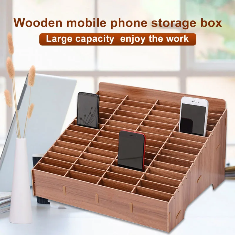 Multi-grid Wooden Mobile Phone Storage Box Desktop Organizer for Office Home Classroom 30/45/60 Grid
Multi-grid Wooden Mobile Phone Storage Box Desktop Organizer for Office Home Classroom 30/45/60 Grid