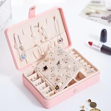Portable Pu Fresh Simple Earring Jewelry Box Small Earring Ring Multifunctional Jewelry Storage Box Home Small Storage Box
Portable Pu Fresh Simple Earring Jewelry Box Small Earring Ring Multifunctional Jewelry Storage Box Home Small Storage Box