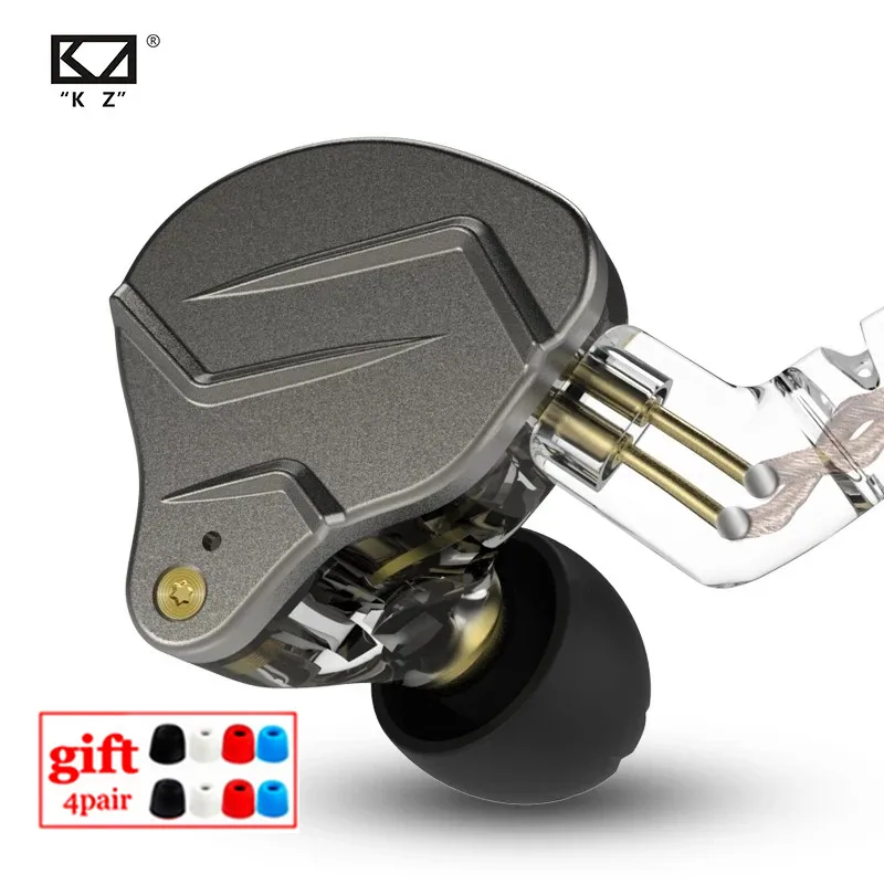 Наушники-вкладыши KZ ZSN PRO 1BA 1DD гибридные металлические Hi-Fi наушники с басами
