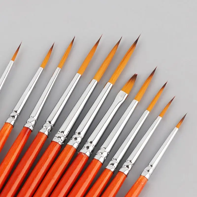 11pcs/set Professional Detail Paint Brush Fine Pointed Tip Miniature Brushes For Acrylic Watercolor Oil Drawing Kits
11pcs/set Professional Detail Paint Brush Fine Pointed Tip Miniature Brushes For Acrylic Watercolor Oil Drawing Kits