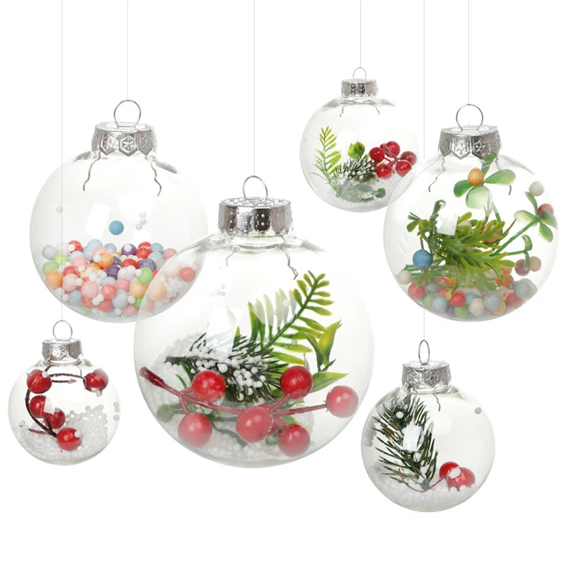 Фото Christmas Decoration Transparent PET plastic ball Party Hollow Ball | Дом и сад