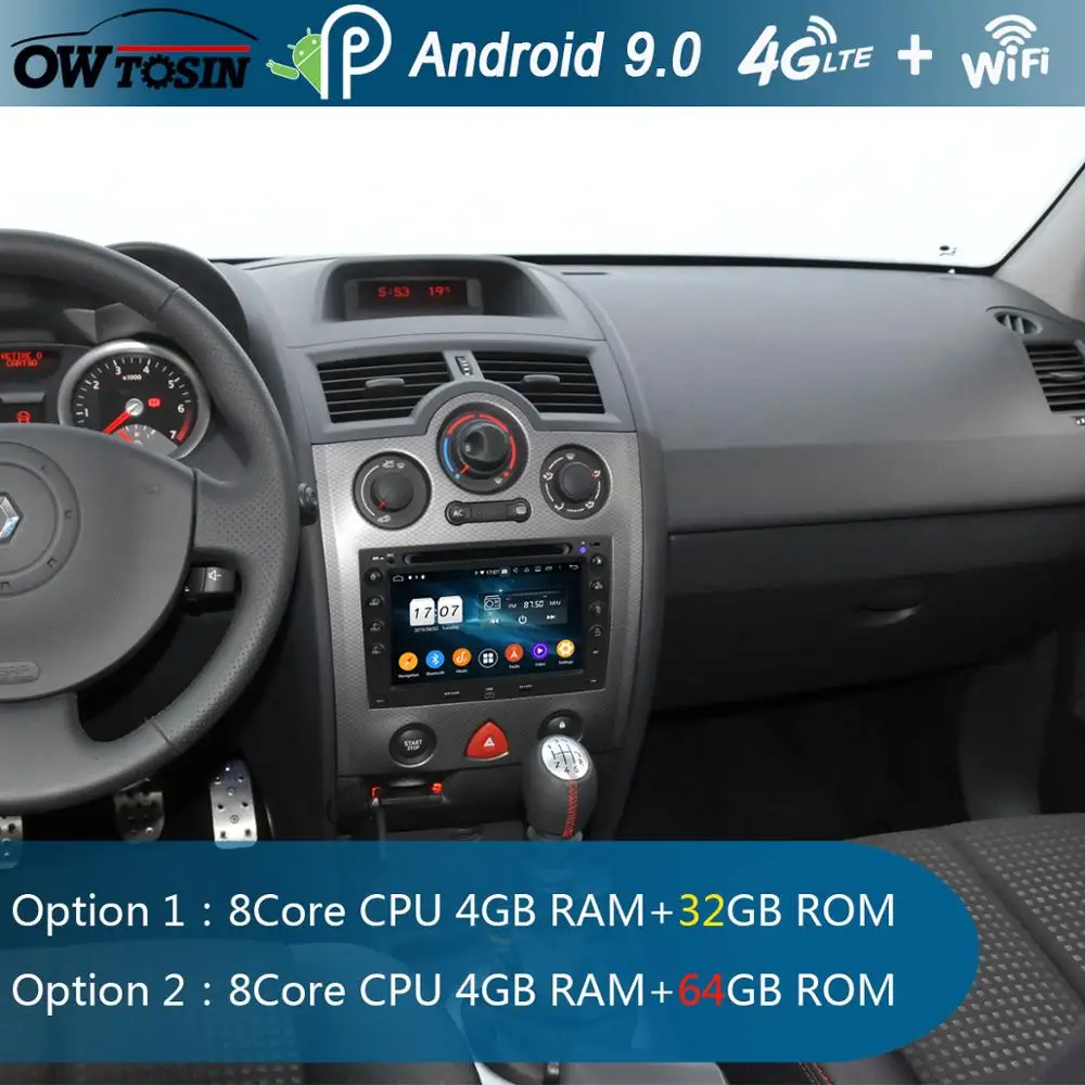 Автомобильный DVD плеер для Renault Megane 2 ii мультимедийный проигрыватель 7 "IPS 8 Core 4G +