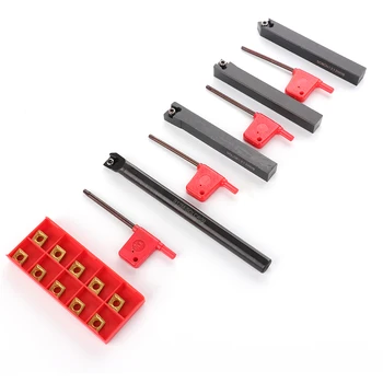 4pcs SCLCR/L SCMCN 12mm Lathe Boring Bar Turning Tool Holder With 10 CCMT09T304 Inserts
4pcs SCLCR/L SCMCN 12mm Lathe Boring Bar Turning Tool Holder With 10 CCMT09T304 Inserts