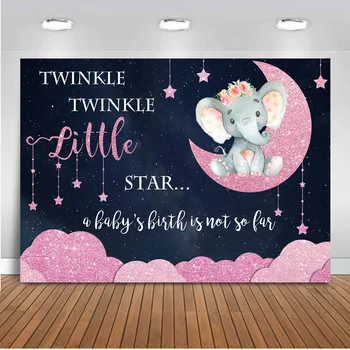 Neoback Twinkle Little Stars Baby Shower Photography Backdrops Newborn Elephant Starry Sky Background Glitter Pink Moon
Neoback Twinkle Little Stars Baby Shower Photography Backdrops Newborn Elephant Starry Sky Background Glitter Pink Moon