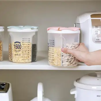 Separate transparent grain storage bottle household kitchen food Storage Box Locking Clear Food Jars Grain Rice Container Kitche
Separate transparent grain storage bottle household kitchen food Storage Box Locking Clear Food Jars Grain Rice Container Kitche