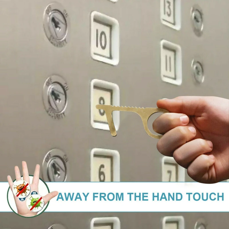 Magic No Touch Safety Key Door Opener Press Elevator Tools Door Handle Key Antimicrobial Alloy Isolation Brass Key Door Opener
Magic No Touch Safety Key Door Opener Press Elevator Tools Door Handle Key Antimicrobial Alloy Isolation Brass Key Door Opener