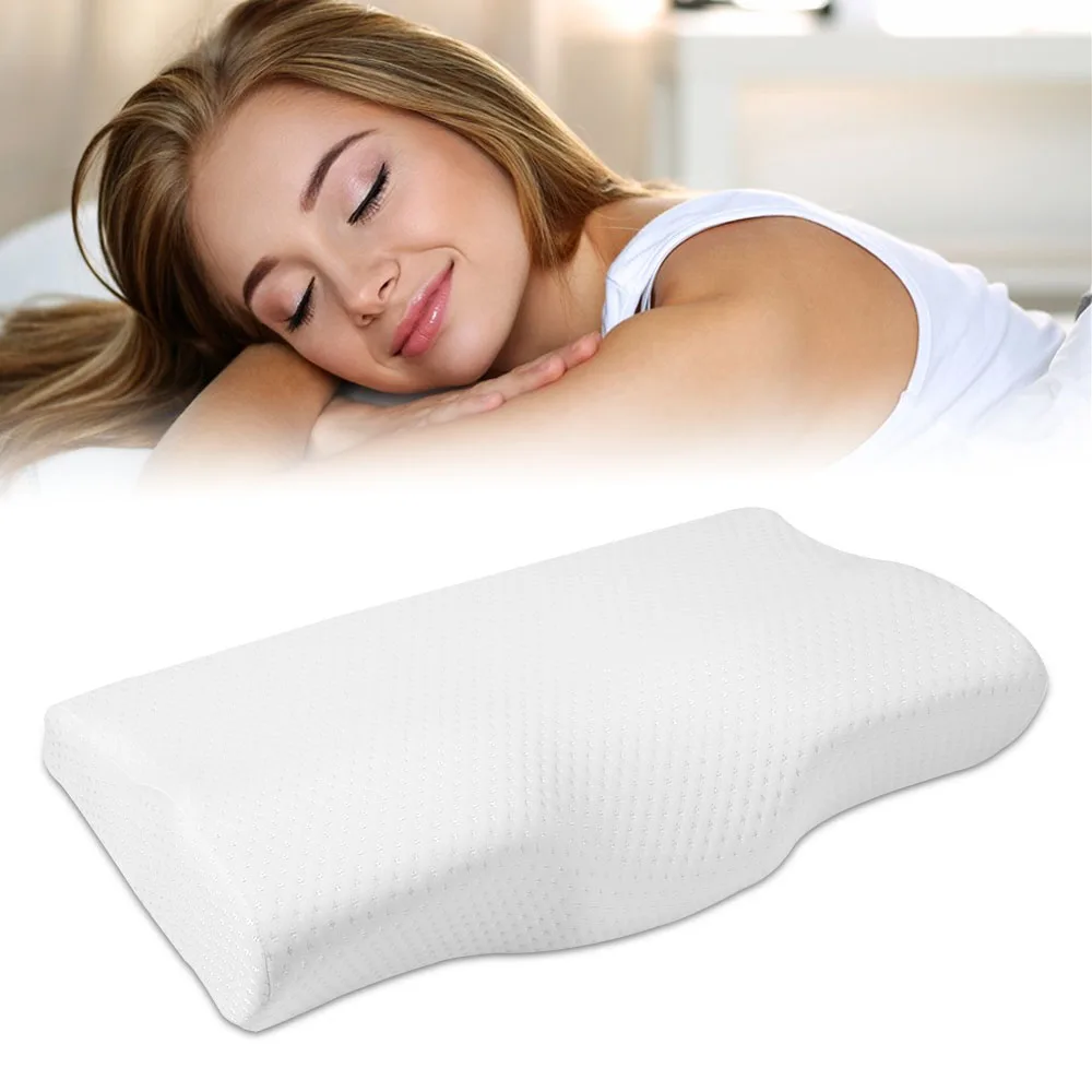 Memory Foam Bedding Pillow Neck protection Slow Rebound Memory Foam Butterfly Shaped Pillow Health Cervical Neck size in 50*30CM
Memory Foam Bedding Pillow Neck protection Slow Rebound Memory Foam Butterfly Shaped Pillow Health Cervical Neck size in 50*30CM