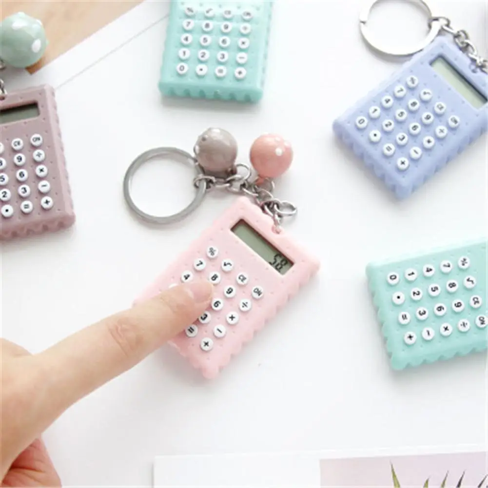 Student Cute Portable Mini 8 Digits Display Calculator Key Holder Portable Pocket Calculator With Keychain Bell Pendant Gifts
Student Cute Portable Mini 8 Digits Display Calculator Key Holder Portable Pocket Calculator With Keychain Bell Pendant Gifts