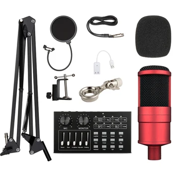 bm 800 Studio Recording Condenser Microphone Kit Professional Mic For Computer Broadcasting Karaoke KTV BM 800+V9 Sound Card Set
bm 800 Studio Recording Condenser Microphone Kit Professional Mic For Computer Broadcasting Karaoke KTV BM 800+V9 Sound Card Set