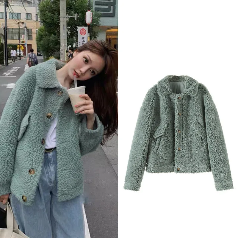New like elder brother same two color big grain cloth with soft nap short coat lapels G1065 female small coat
New like elder brother same two color big grain cloth with soft nap short coat lapels G1065 female small coat