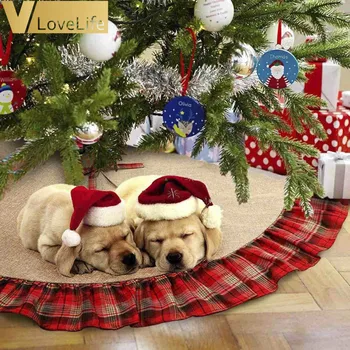 Christmas Tree Skirt Plaid Red Ruffle Edge Cover Base Xmas New Year Decoration Xmas-Tree Cover little trees shirt Christmas gift
Christmas Tree Skirt Plaid Red Ruffle Edge Cover Base Xmas New Year Decoration Xmas-Tree Cover little trees shirt Christmas gift