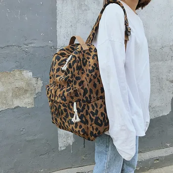 Female Backpack Leopard Print Corduroy Dual-Straps Woman Travel Backpack for Teenagers Girls Backpacks Patchwork Backpack
Female Backpack Leopard Print Corduroy Dual-Straps Woman Travel Backpack for Teenagers Girls Backpacks Patchwork Backpack