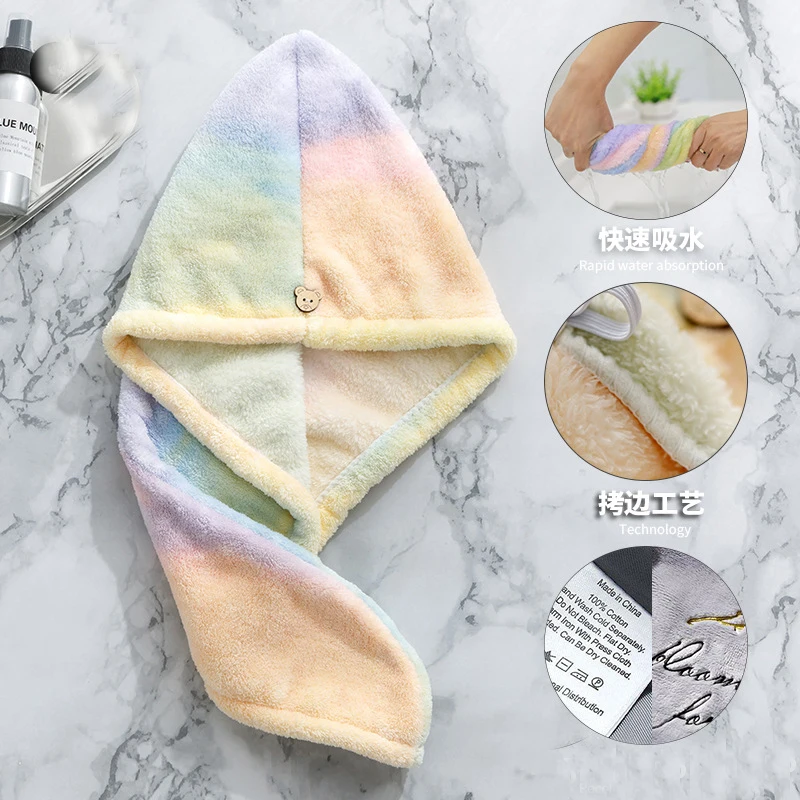 Microfiber Soft Wrap Towel Hat Rainbow Turban Towel Quick Drying Bath Shower Terry Hair Towel Magic Microfiber Hair Towel Hat
Microfiber Soft Wrap Towel Hat Rainbow Turban Towel Quick Drying Bath Shower Terry Hair Towel Magic Microfiber Hair Towel Hat