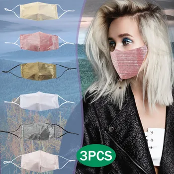 3pcs Outdoor Washable Reuse Adjustable Face Mask Adult Solid Metallic Print Mask Mouth Cover Anti-dust Protect Face Mask Se6
3pcs Outdoor Washable Reuse Adjustable Face Mask Adult Solid Metallic Print Mask Mouth Cover Anti-dust Protect Face Mask Se6