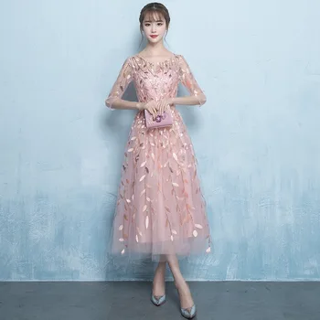 Bling Leaf Cheongsam Pink Elegant Medium Length Mesh Qipao Women Round Collar Evening Party Dress Chinese Vestidos De Festa
Bling Leaf Cheongsam Pink Elegant Medium Length Mesh Qipao Women Round Collar Evening Party Dress Chinese Vestidos De Festa