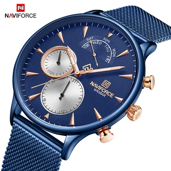 NAVIFORCE Men's Watches Top Brand Simple Quartz Waterproof Wrist Watch Men Full Steel Sports Male Clock Date Relogio Masculino
NAVIFORCE Men's Watches Top Brand Simple Quartz Waterproof Wrist Watch Men Full Steel Sports Male Clock Date Relogio Masculino