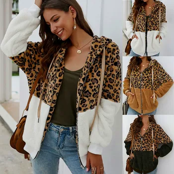 Women long sleeve leopard splicejacket coats 2019 autumn winter warm thicken coat fashion ladies casual pocket fleece outerwear
Women long sleeve leopard splicejacket coats 2019 autumn winter warm thicken coat fashion ladies casual pocket fleece outerwear