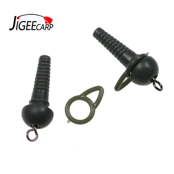 JIGEECARP 10PCS Carp Fishing Rigs Making Connector Accessories Green Rubber Tadpole Beads with Swivel & Sinker Lead Loop
JIGEECARP 10PCS Carp Fishing Rigs Making Connector Accessories Green Rubber Tadpole Beads with Swivel & Sinker Lead Loop