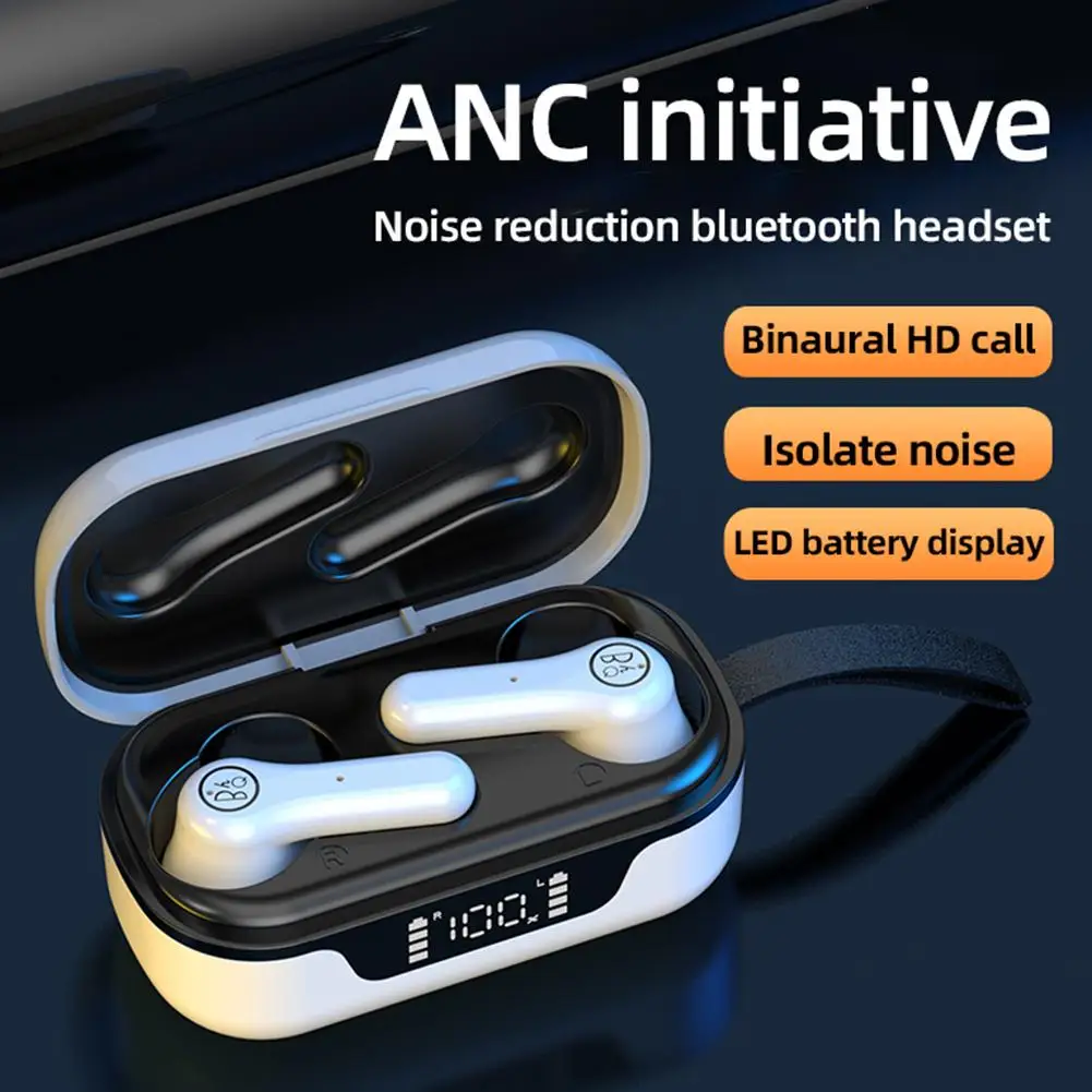ANC Pro Bluetooth V5.1 Headset Active Noise Cancelling With LED Display Portable Wireless Touch Control Earbuds TWS Earphone
ANC Pro Bluetooth V5.1 Headset Active Noise Cancelling With LED Display Portable Wireless Touch Control Earbuds TWS Earphone