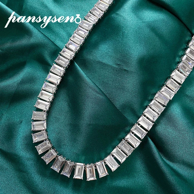PANSYSEN Silver 925 Jewelry Necklaces 6*10MM Simuated Moissanite 5A Zircon Gemstone Cocktail Patry Wedding Necklace Wholesale
PANSYSEN Silver 925 Jewelry Necklaces 6*10MM Simuated Moissanite 5A Zircon Gemstone Cocktail Patry Wedding Necklace Wholesale