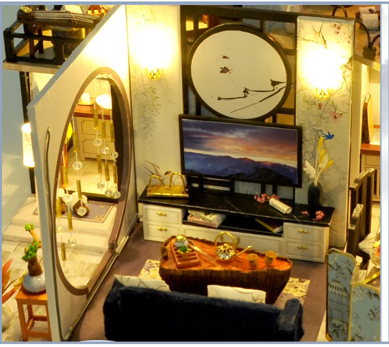 Cutebee DIY DollHouse Wooden Doll Houses Miniature Dollhouse Furniture Kit Toys for Children New Year Christmas Gift Casa M025 Cutebee DIY DollHouse Wooden Doll Houses Miniature Dollhouse Furniture Kit Toys for Children New Year Christmas Gift Casa M025
