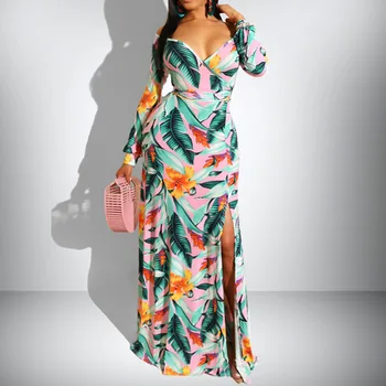 Summer Boho Floral Long Dress Women Sexy V Neck Travel Long Sleeve Elegant Holiday Ladies Romantic Printed Casual Maxi Dresses 
Summer Boho Floral Long Dress Women Sexy V Neck Travel Long Sleeve Elegant Holiday Ladies Romantic Printed Casual Maxi Dresses