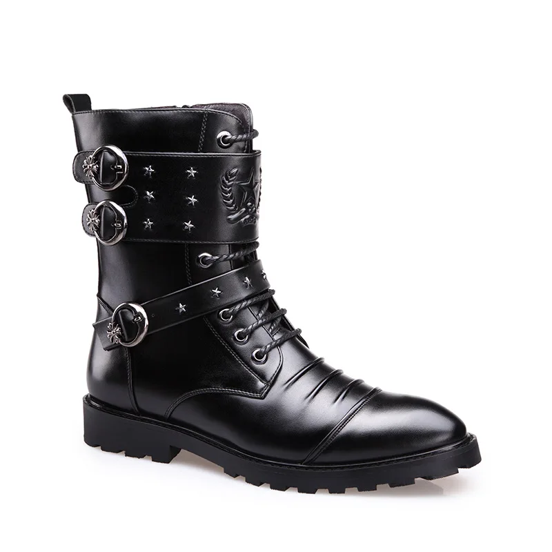 2019 Autumn & Winter Men's Boots Combat Boots Korean-style British-Style Fashion Leather Boot Martin Boots Hight-top Workwear Ba
2019 Autumn & Winter Men's Boots Combat Boots Korean-style British-Style Fashion Leather Boot Martin Boots Hight-top Workwear Ba