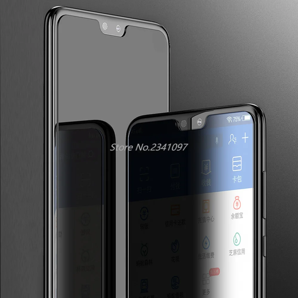 9H Anti-Peeping Black Tempered Glass For OPPO F7 R15 Pro Privacy Screen Portector f7 Front Protective Film | Мобильные телефоны и