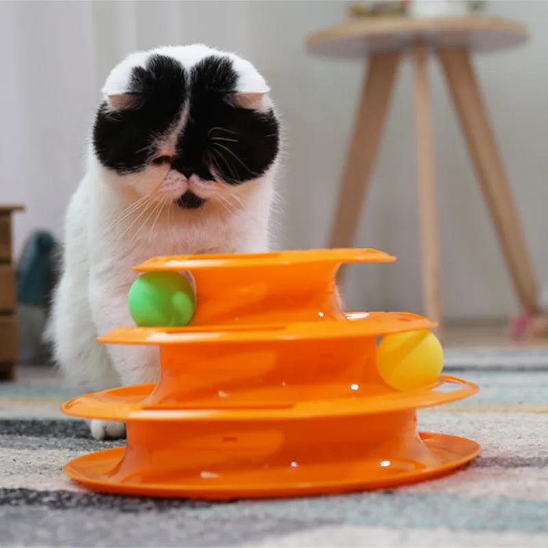 Interactive Cat Toy Three Layer Colorful Cat Track Tower Toy Great For Multiple Cats
Interactive Cat Toy Three Layer Colorful Cat Track Tower Toy Great For Multiple Cats