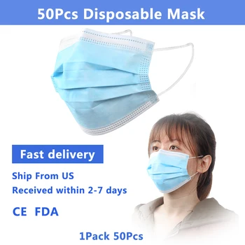 Ship from USA 20/ 50Pcs/Pack profession 3 Layer Disposable Protective Face Mouth Masks Non Woven Anti-dust Safe Breathable Mask
Ship from USA 20/ 50Pcs/Pack profession 3 Layer Disposable Protective Face Mouth Masks Non Woven Anti-dust Safe Breathable Mask