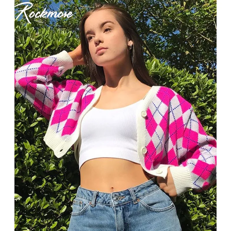 Rockmore Argyle Plain Knitted Sweaters For Women Plus Size Long Sleeve Button Cardigans Harajuku Korean Autumn Sweater Steetwear
Rockmore Argyle Plain Knitted Sweaters For Women Plus Size Long Sleeve Button Cardigans Harajuku Korean Autumn Sweater Steetwear