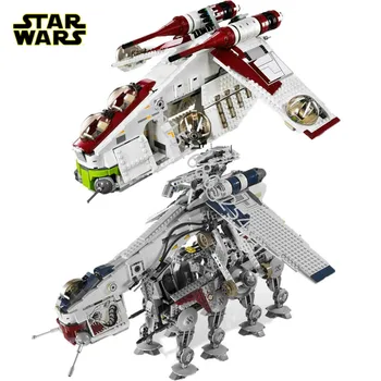 05041 05035 StarWars Tie Fighter AT-TE Walker Darth Vader Castle Figure Building Blocks Brick Toys For Children 75240 75261
05041 05035 StarWars Tie Fighter AT-TE Walker Darth Vader Castle Figure Building Blocks Brick Toys For Children 75240 75261
