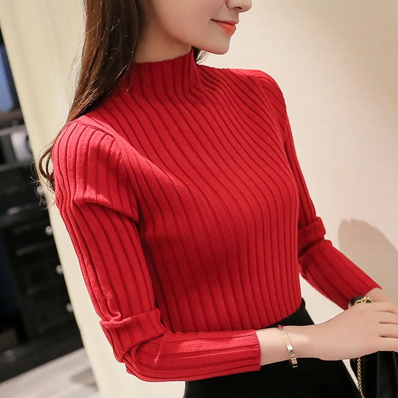 Fashion Casual Slim Long Sleeve Elasticity Sweaters Women Autumn Winter Knitted Turtleneck Pullover Sweater Jumper
Fashion Casual Slim Long Sleeve Elasticity Sweaters Women Autumn Winter Knitted Turtleneck Pullover Sweater Jumper