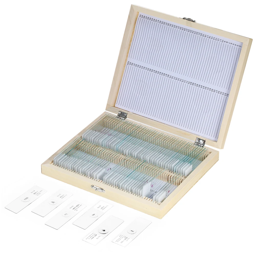100pcs/set Prepared Microscope Slides Animal Plants Insects Tissues Specimens Slides Set for Basic Biological Science Education
100pcs/set Prepared Microscope Slides Animal Plants Insects Tissues Specimens Slides Set for Basic Biological Science Education