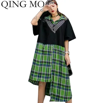 QING MO Summer Women Irregular Dress 2020 Women Plaid Patchwork Dress Female Casual Loose Dress High Quality ZQY3493
QING MO Summer Women Irregular Dress 2020 Women Plaid Patchwork Dress Female Casual Loose Dress High Quality ZQY3493