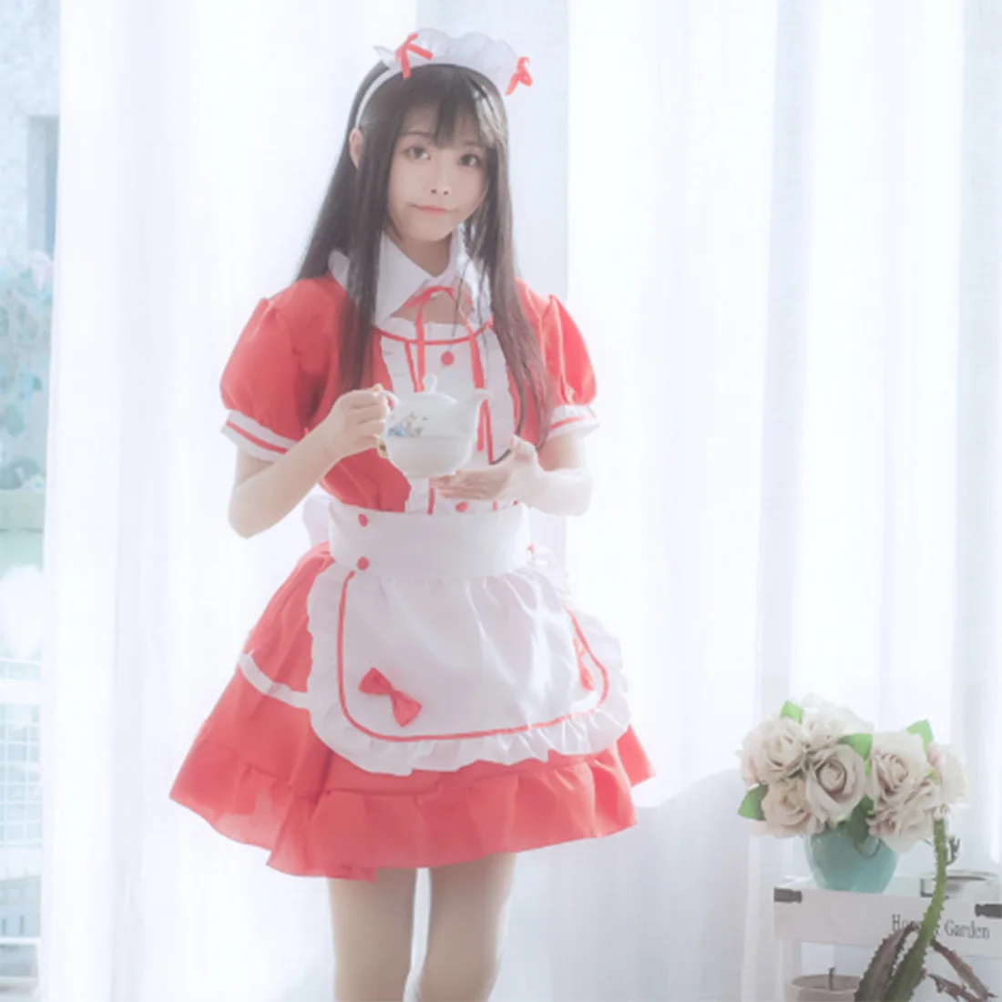 Animation Derivatives for Anime Maid Cosplay Costume Dining-hall Maid Outfit Girl Women - Black M-4XL 2020 New 
Animation Derivatives for Anime Maid Cosplay Costume Dining-hall Maid Outfit Girl Women - Black M-4XL 2020 New