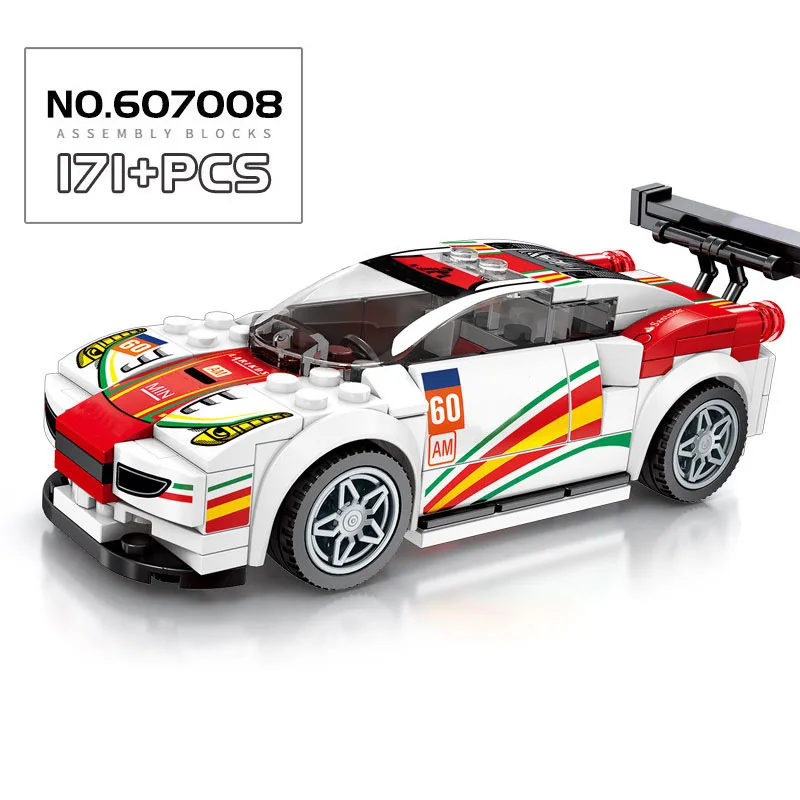 Sembo Speed Champions Technic City Vehicles Super Racers Sports Racing Car Model Building Blocks Toys For Kids