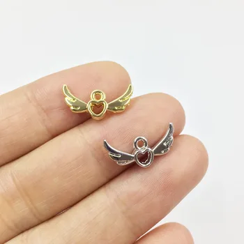 Eruifa 20pcs 8*16mm Pretty Heart with Wings Charms Wholesales necklace,earring bracelet jewelry DIY handmade 2 colors
Eruifa 20pcs 8*16mm Pretty Heart with Wings Charms Wholesales necklace,earring bracelet jewelry DIY handmade 2 colors