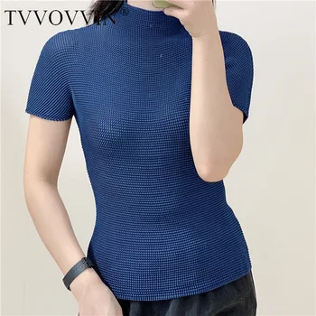 Korea stretch fabric pelated t-shirt Female Short Sleeve hafl high Collar 2020 Summer Temperament all-match slim topsJ34K
Korea stretch fabric pelated t-shirt Female Short Sleeve hafl high Collar 2020 Summer Temperament all-match slim topsJ34K