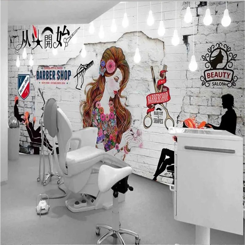Custom White Brick Wall Beauty Styling Hair Salon Wall Paper 3D Barber Shop Industrial Decor Background Mural Wallpaper 3D
Custom White Brick Wall Beauty Styling Hair Salon Wall Paper 3D Barber Shop Industrial Decor Background Mural Wallpaper 3D