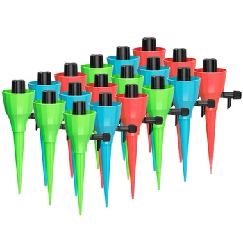 Plant Self Watering Spikes Devices, 18 Pack Adjustable Plants Drip Irrigation Spike with Slow Release Control Valve Switch for M
Plant Self Watering Spikes Devices, 18 Pack Adjustable Plants Drip Irrigation Spike with Slow Release Control Valve Switch for M