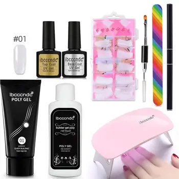 8Pcs Professional Extend Builder Poly Gel Nail Kit Nail Quick Extension UV Led Hard Gel Acrylic Builder Gel With Nail Lamp 
8Pcs Professional Extend Builder Poly Gel Nail Kit Nail Quick Extension UV Led Hard Gel Acrylic Builder Gel With Nail Lamp