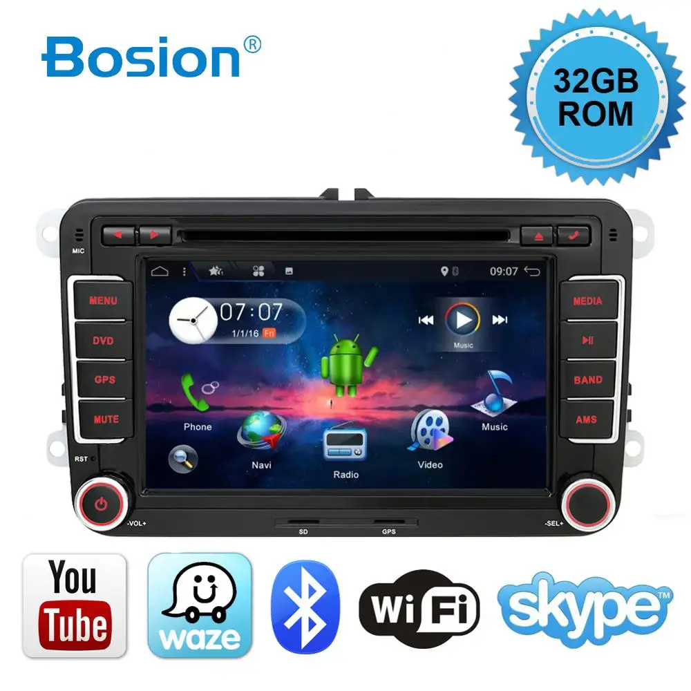 Автомобильный мультимедийный плеер 2 Din Android 10 0 GPS для VW/Golf/Tiguan/Skoda/Fabia/Rapid/Seat/Leon/Skoda dvd