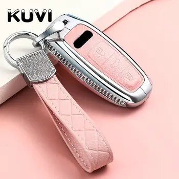 Leather Car Key Cover For Audi Q8 2020 Allroad Quattro A4 A5 A6 A7 Smart Remote Fob Shell Case Keychain Holder Protector Bag 
Leather Car Key Cover For Audi Q8 2020 Allroad Quattro A4 A5 A6 A7 Smart Remote Fob Shell Case Keychain Holder Protector Bag