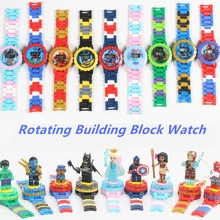 Montres pour enfants, jouets compatibles avec LegoINGS, montres, blocs de construction, briques, montres pour enfants, cadeau pour garçons et filles(China)