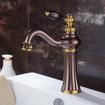 Basin Faucet Brass Hot & Cold Bathroom Sink Mixer Crane Tap Single Handle Deck Mounted Faucet ORB With Rose Gold/Gold Antique
Basin Faucet Brass Hot & Cold Bathroom Sink Mixer Crane Tap Single Handle Deck Mounted Faucet ORB With Rose Gold/Gold Antique